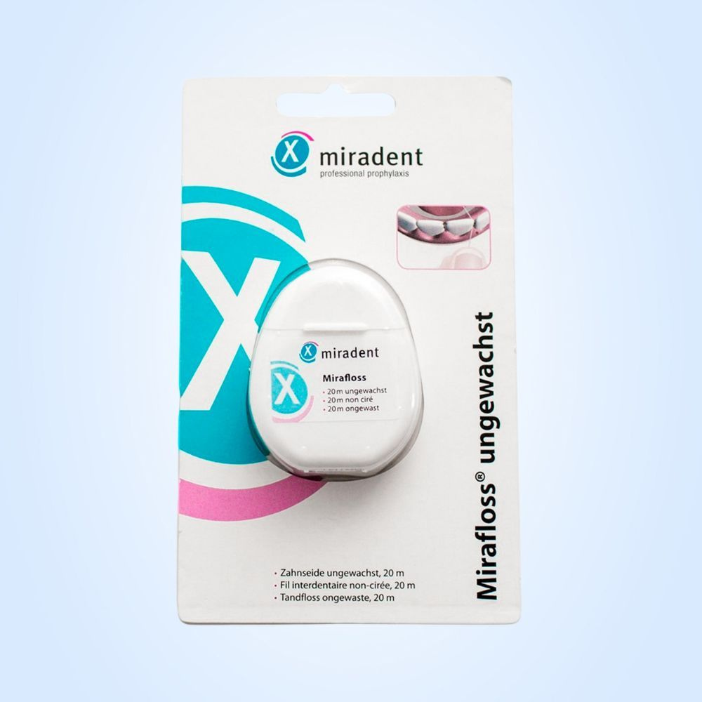 Нить Miradent невощеная Mirafloss Unwaxed, 20 м #1