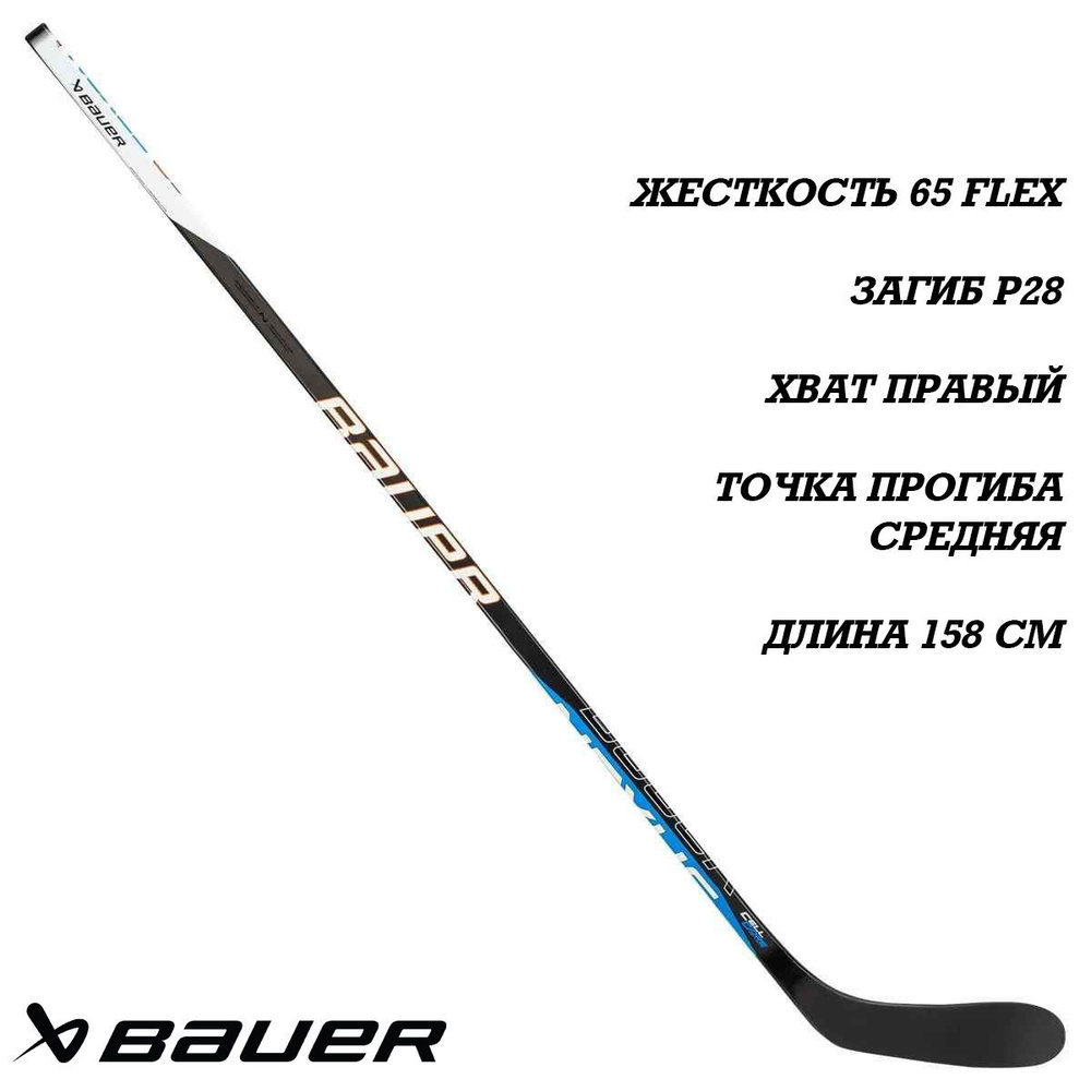 Клюшка BAUER S22 NEXUS E3 GRIP INT 65 Flex, P28, Правый #1