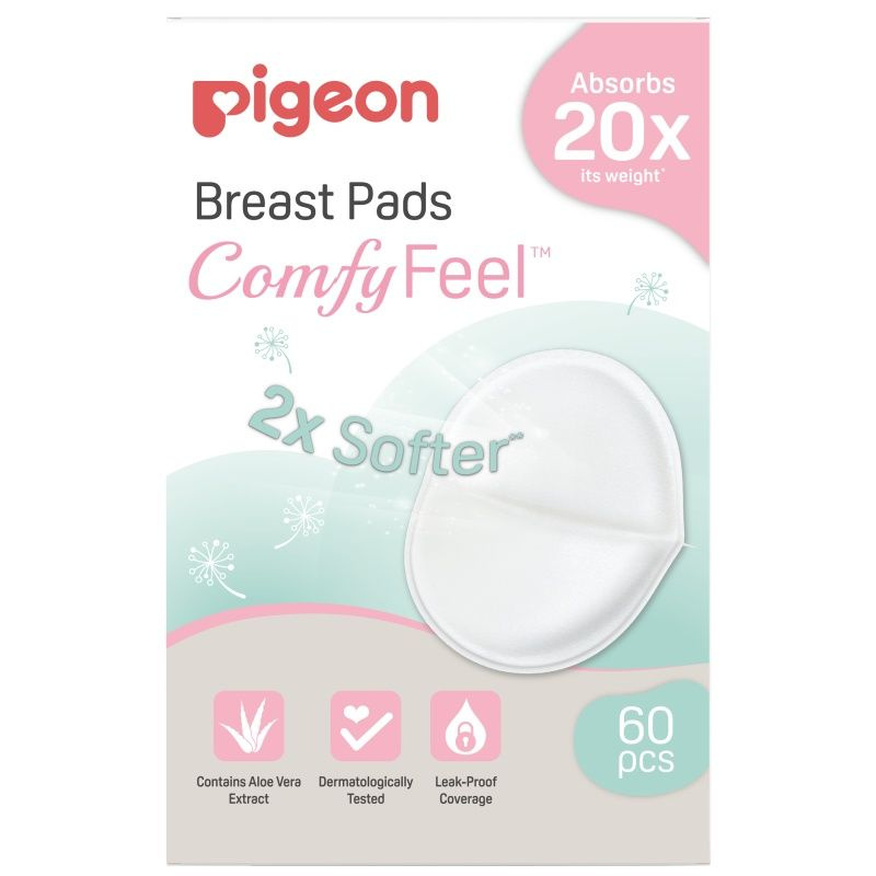 Вкладыши для бюстгальтера Pigeon Comfy Feel Breast Pads, одноразовые, с алоэ, 60 шт  #1
