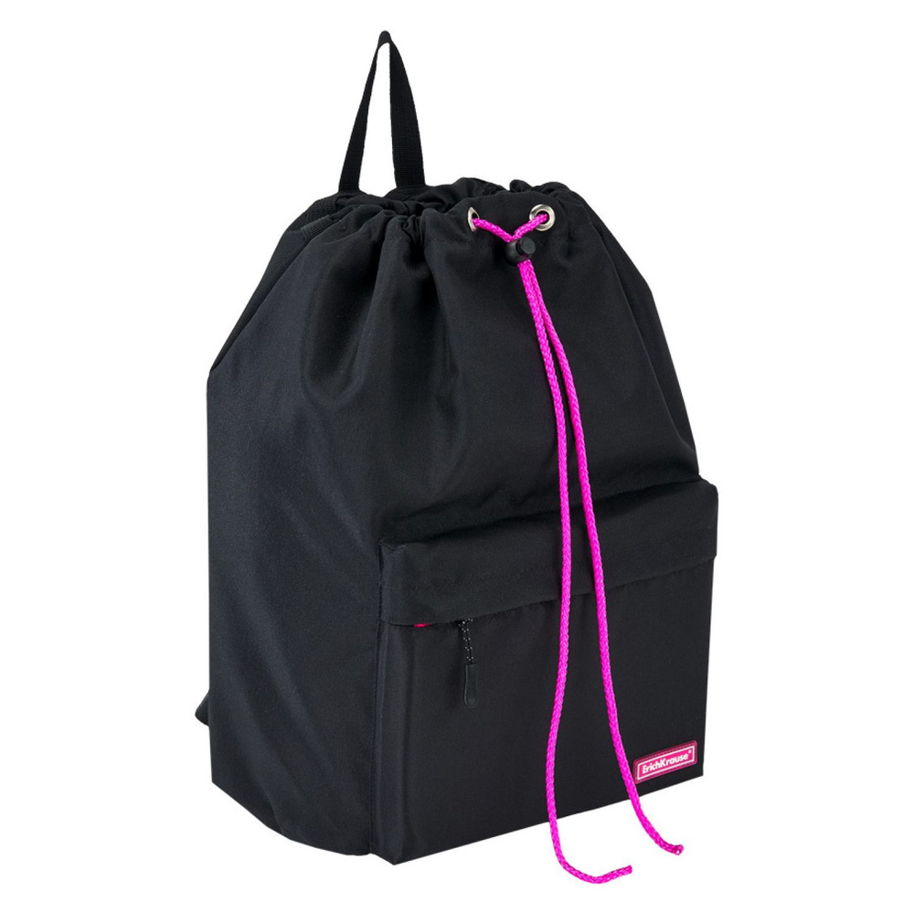 Рюкзак на шнурке ErichKrause EasyLine 16L Black&Pink #1