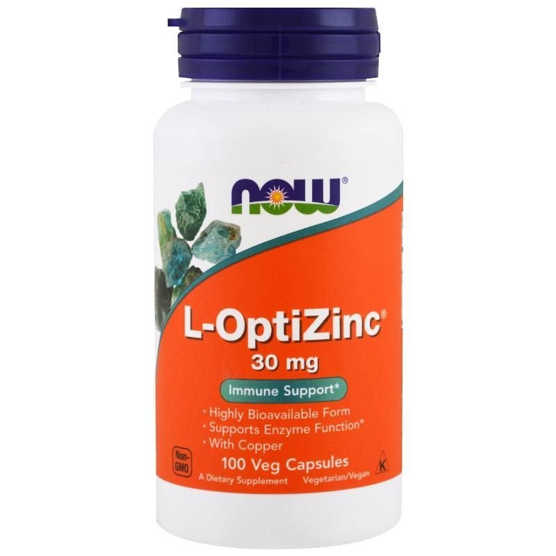 NOW L-Оптицинк 100 капс 525мг (L-OPTIZINC 30mg 100VCAPS) #1