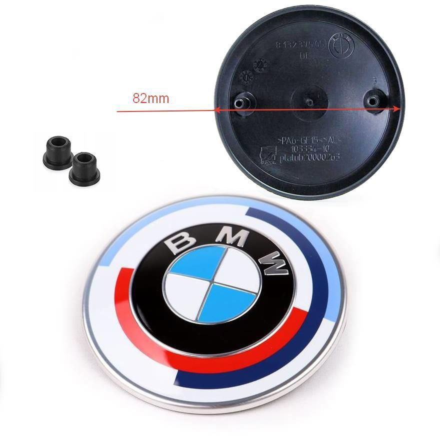 Эмблема для BMW 50 Jahre M 82мм, капот, багажник, 1шт (2 pin) для 51148132375  #1