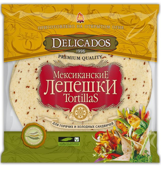 Лепешки Delicados Tortillas мексиканские оригинальные для сандвичей 400 гр*5 шт  #1