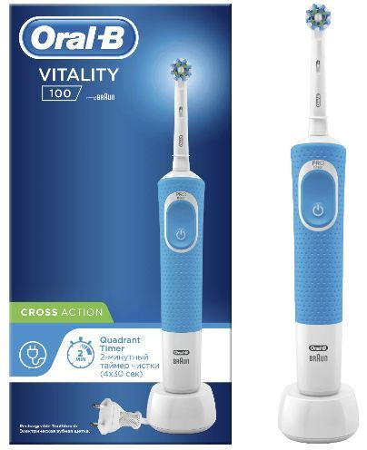 Зубная щетка электрическая Braun Oral-B Vitality CrossAction Blue D100.413.1 #1
