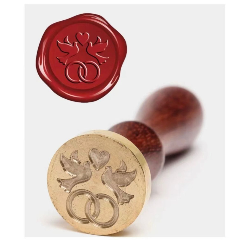 Штамп для сургуча \"Свадьба\"/ сургучная печать/ штамп для воска ...