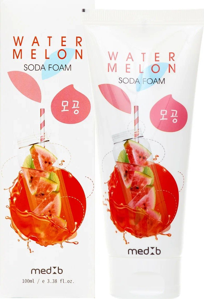 MEDB Watermelon Soda Foam Пенка для умывания очищающая с экстрактом арбуза и содой 100мл / уход за кожей #1