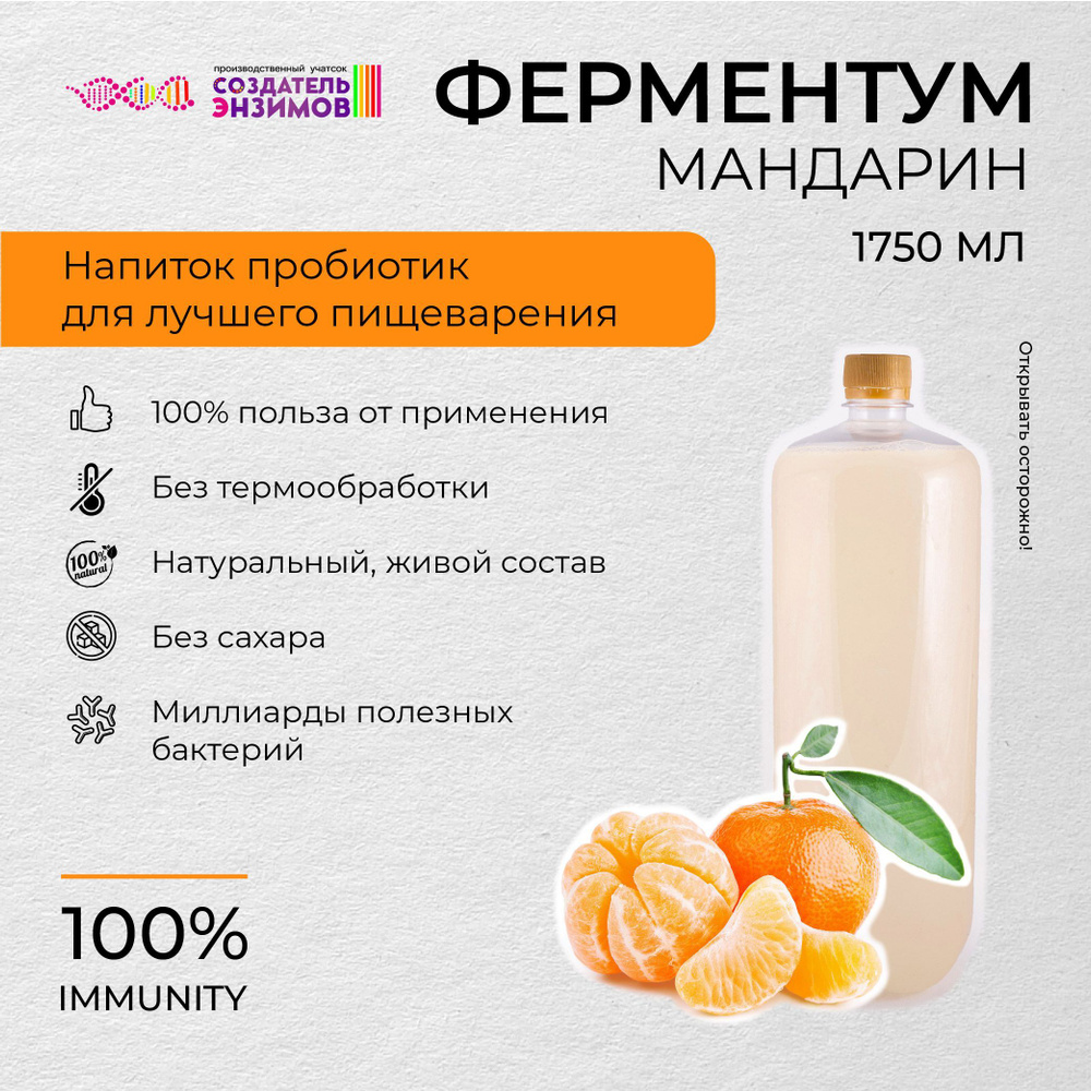 Ферментум Создатель Энзимов Мандарин 1,75 л. ПЭТ #1