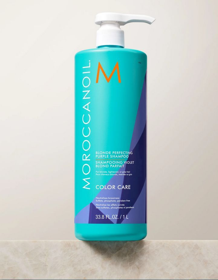 Тонирующий шампунь с фиолетовым пигментом Moroccanoil Blonde perfecting purple shampoo, 1000 мл  #1
