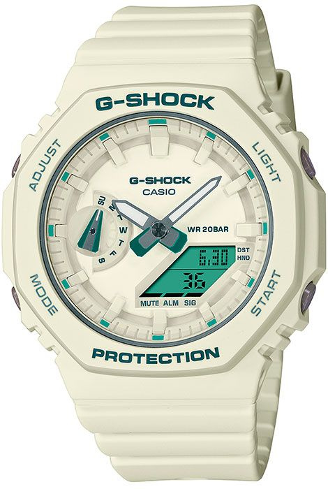 Противоударные женские наручные часы Casio G-Shock GMA-S2100GA-7A с подсветкой, будильником и секундомером #1