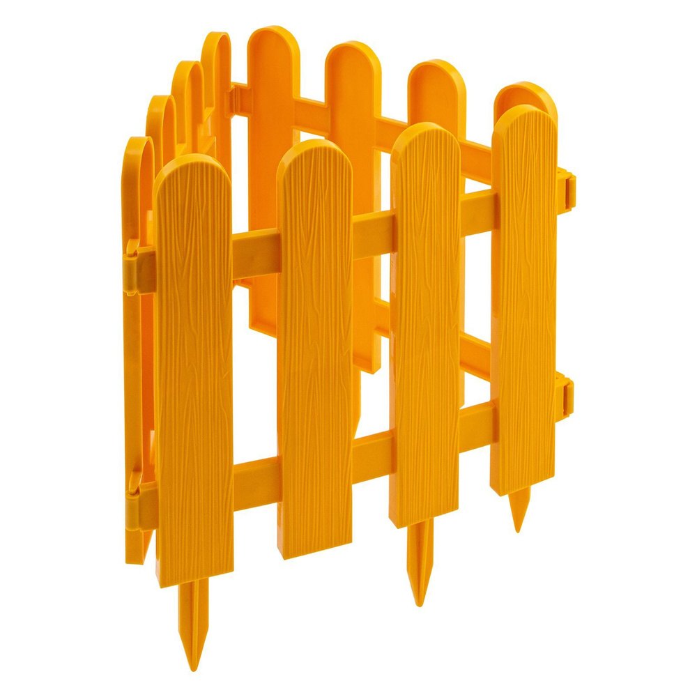 Забор декоративный "Классика", 29х224 см, желтый, Россия PALISAD 65002  #1