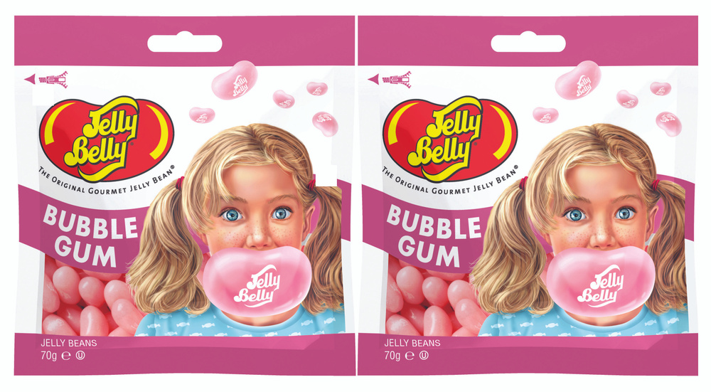 Драже жевательное Jelly Belly Bubble Gum 70г пакет 2 штуки #1