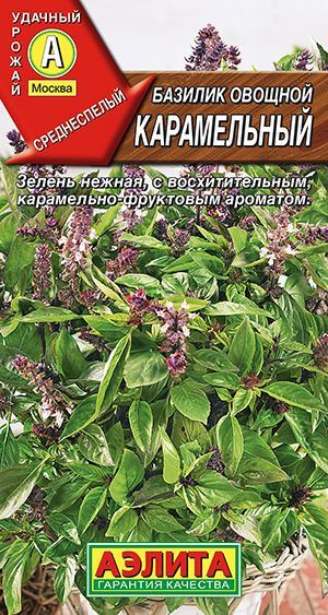 Базилик "Карамельный" семена Аэлита для открытого грунта и теплиц, 0,3 гр  #1