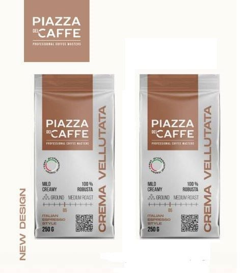 Кофе молотый Piazza del Cafffe Crema Vellutata 250 гр х 2 шт #1