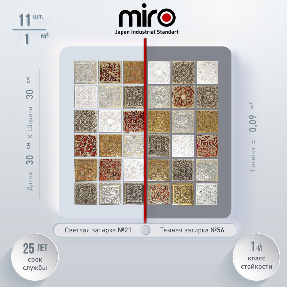 Плитка мозаика MIRO (серия Cuprum №8), универсальная керамическая плитка для ванной и душевой комнаты, #1