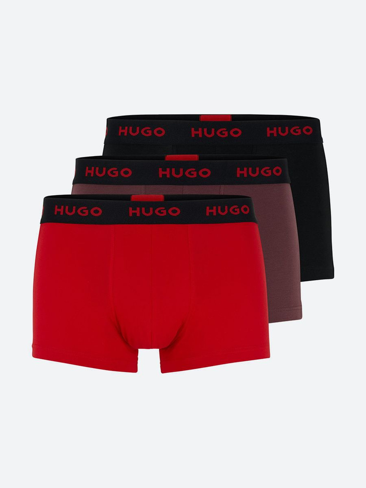 Комплект трусов боксеры HUGO, 3 шт #1