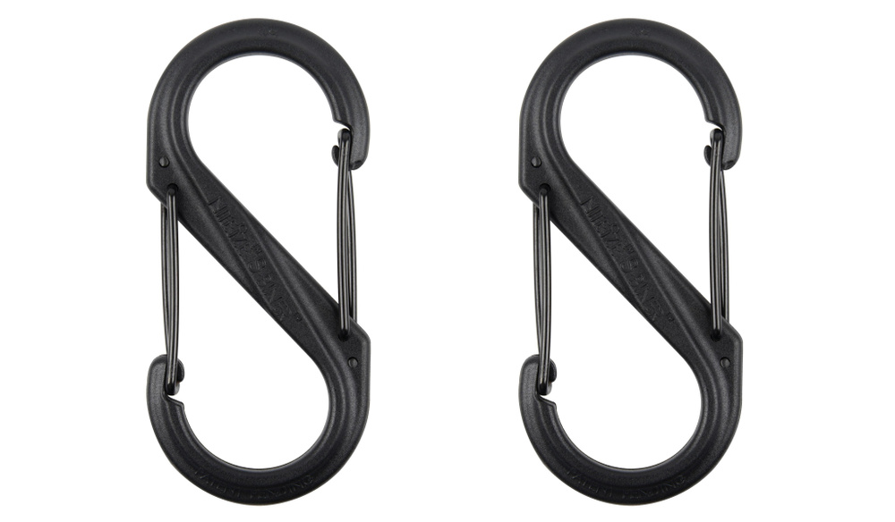 Карабин пластиковый Nite Ize S-Biner Plastic Double-Gated Carabiner #4 - Черный 2 шт  #1