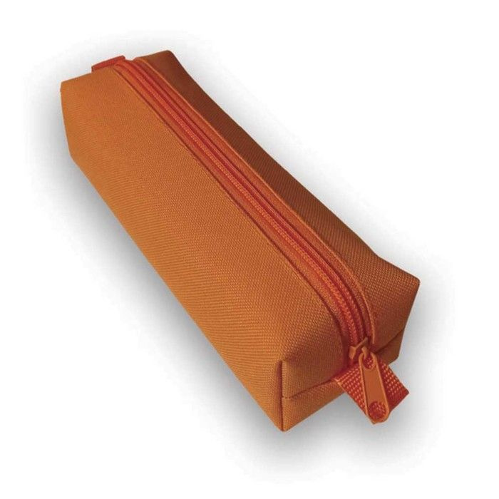 Пенал Оранжевый 1 отделение Текстиль #1