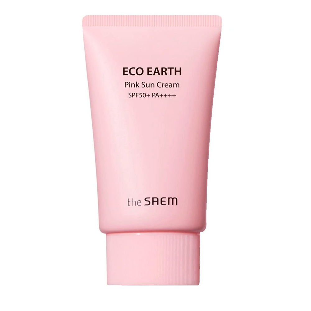 Солнцезащитный крем The Saem Eco Earth Pink Sun Cream SPF50 #1
