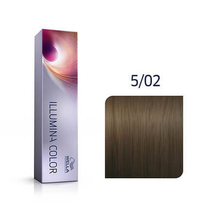 Wella Illumina Color 5/02 Светло - коричневый натурально матовый #1