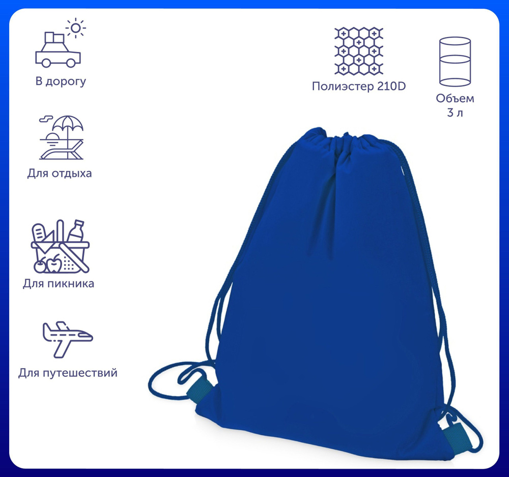 Рюкзак-холодильник "Фрио" 26х33 см, вместимость 3л, макс. нагрузка 3кг, цвет синий / Для пикника, отдыха #1