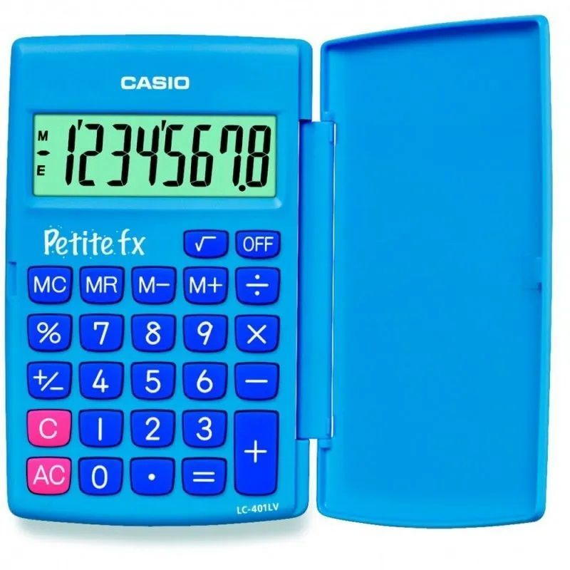 Калькулятор Casio LC-401LV-BU-W-A-EP/Карманный калькулятор с крышкой  #1