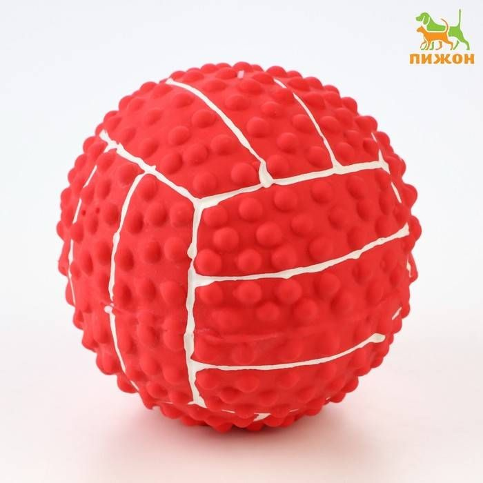 Игрушка для собак, из латекса, Волейбол, красный мяч, 1 шт.  #1