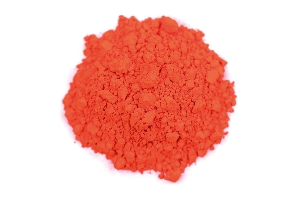 Пигмент флуоресцентный "Kremer" Fluorescent Brick Red (Красно-коричневый флуо), 100 гр.  #1
