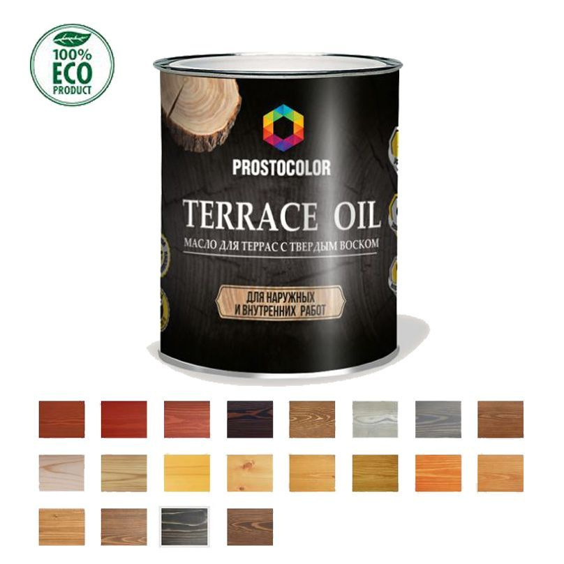 Масло для террас TERRACE OIL PROSTOCOLOR, эбеновое дерево, 2,2 л #1