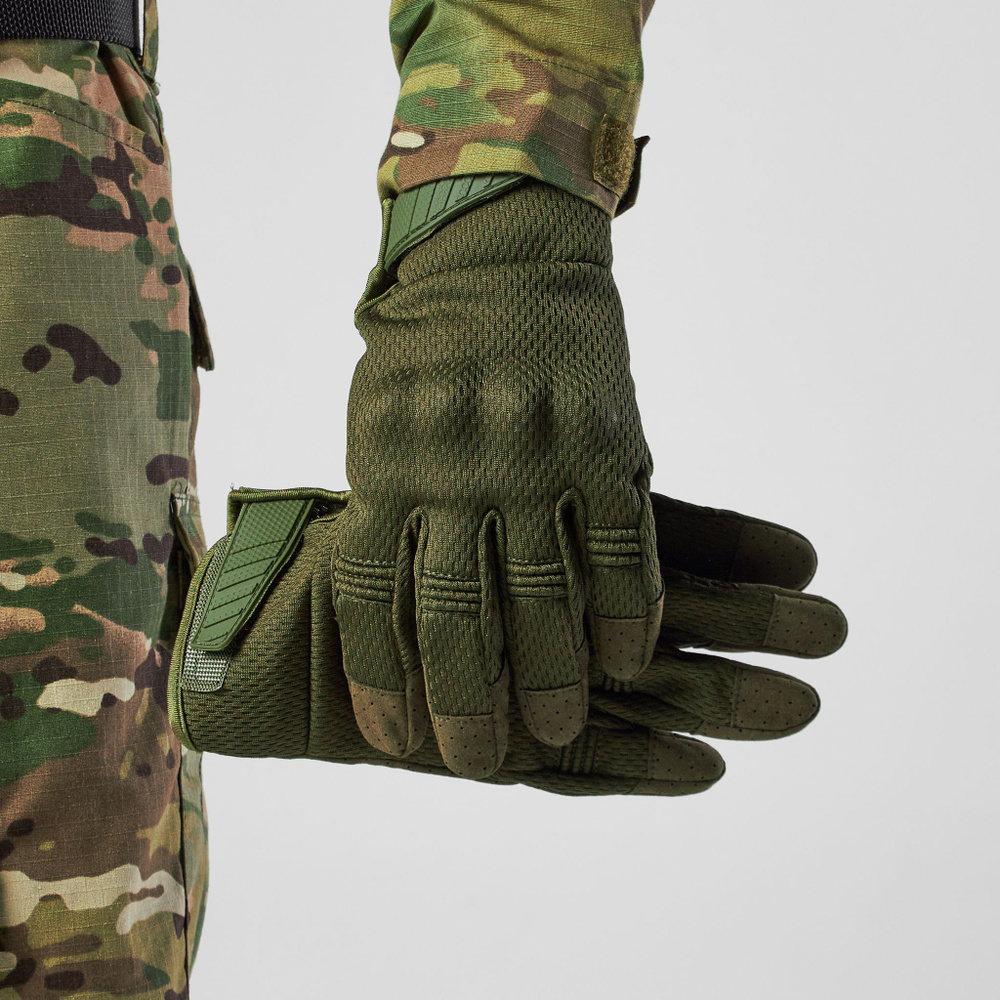 Тактические перчатки с защитой костяшек #1