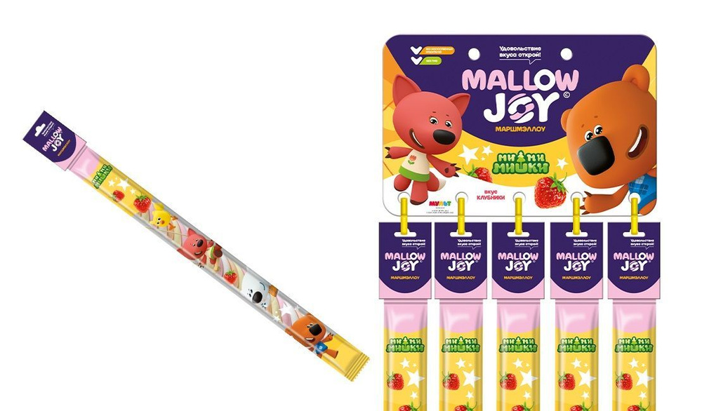 Конфитрейд МИ-МИ-МИШКИ MALLOW JOY Маршмеллоу в форме косички, 30шт*40г  #1