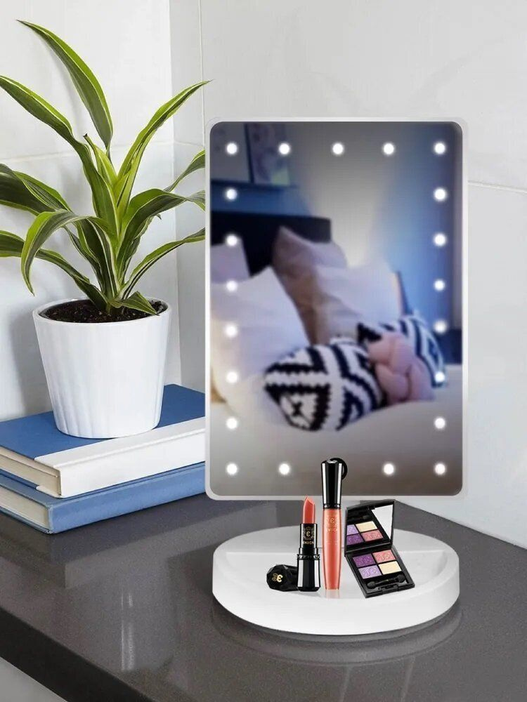 Косметическое светодиодное зеркало с подсветкой Large Led Mirror TDK-015-22L/Вращение на 180 градусов #1
