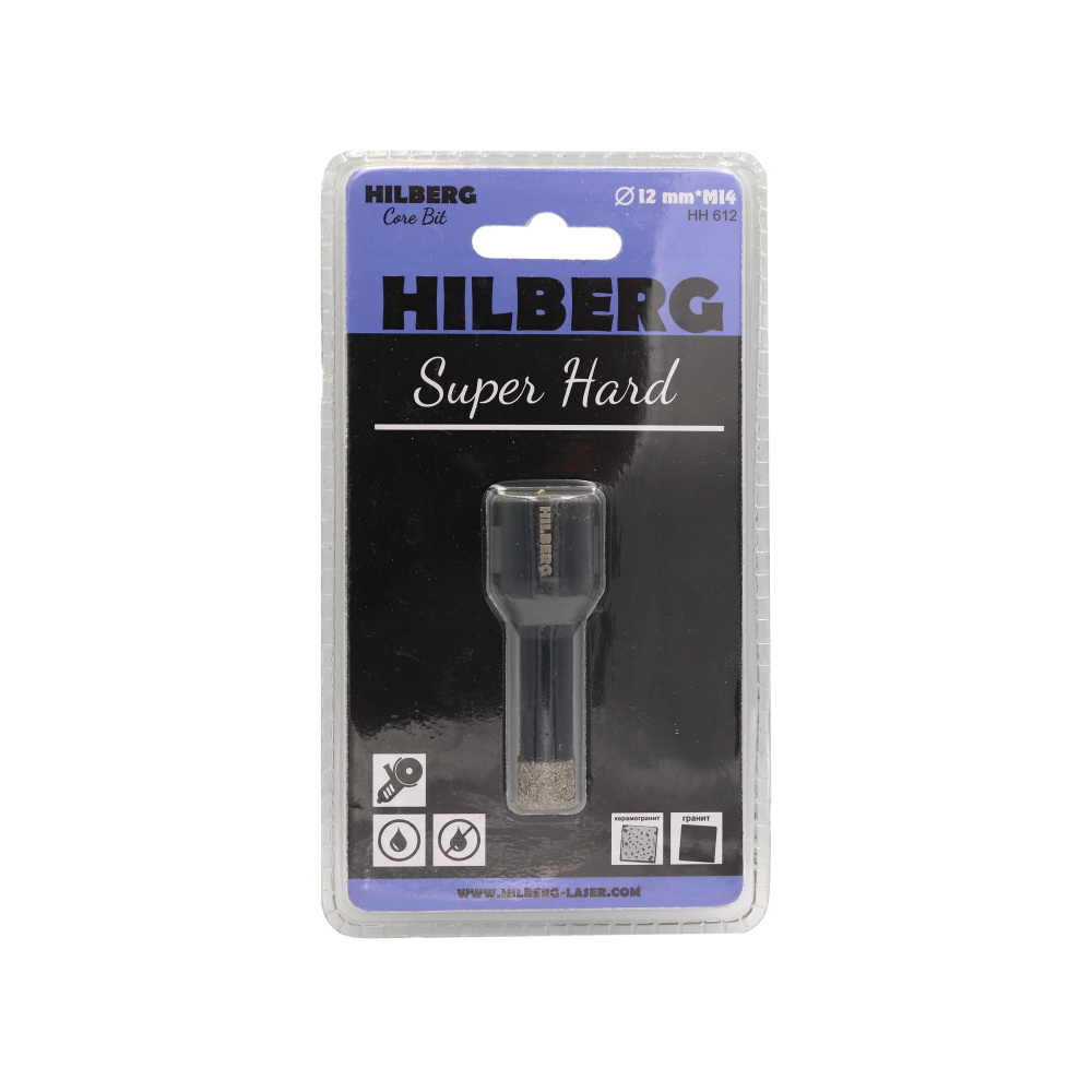 Коронка алмазная 12 мм Hilberg Super Hard M14 HH612 #1