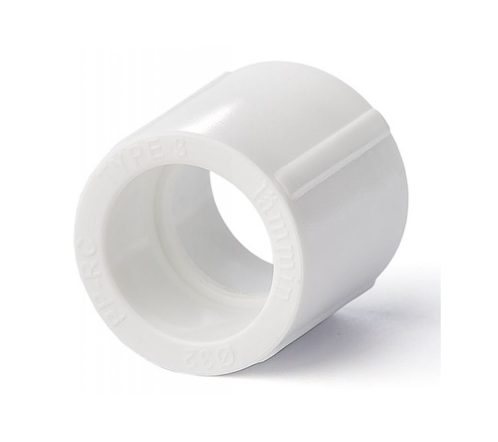 Муфта ПП D40мм полипропиленовая соединительная Lammin белая ...