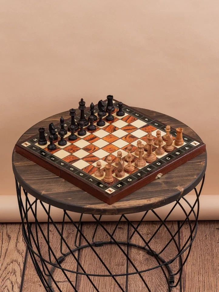Шахматы деревянные подарочные Тура Люкс с утяжеленными фигурами из бука  #1