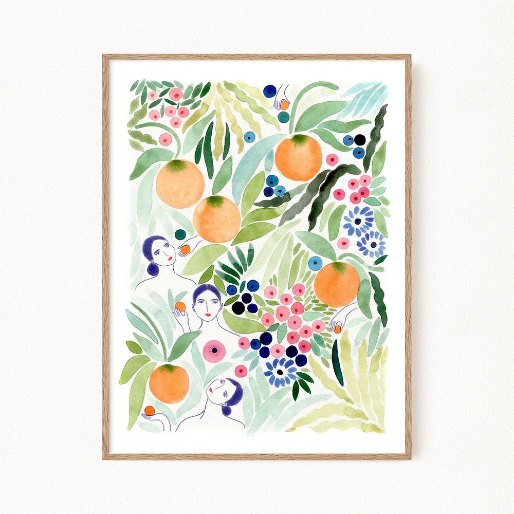 Постер для интерьера "Fruit Ladies", 30х40 см #1