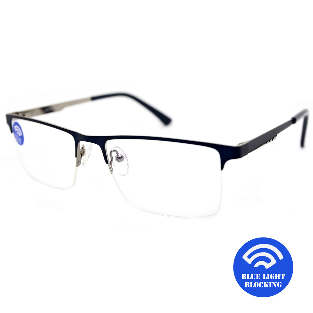 Мужские очки BLUE BLOCKER полуободковые MATSUDA 2620-С8, КОМПЬЮТЕРНЫЕ, УФ фильтр UV-400, без футляра, #1