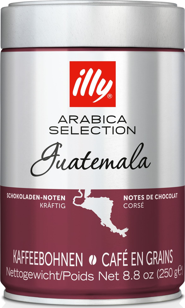 Кофе в зернах illy Arabica Selection, Гватемала, банка 250 г (арабика 100%, Италия)  #1