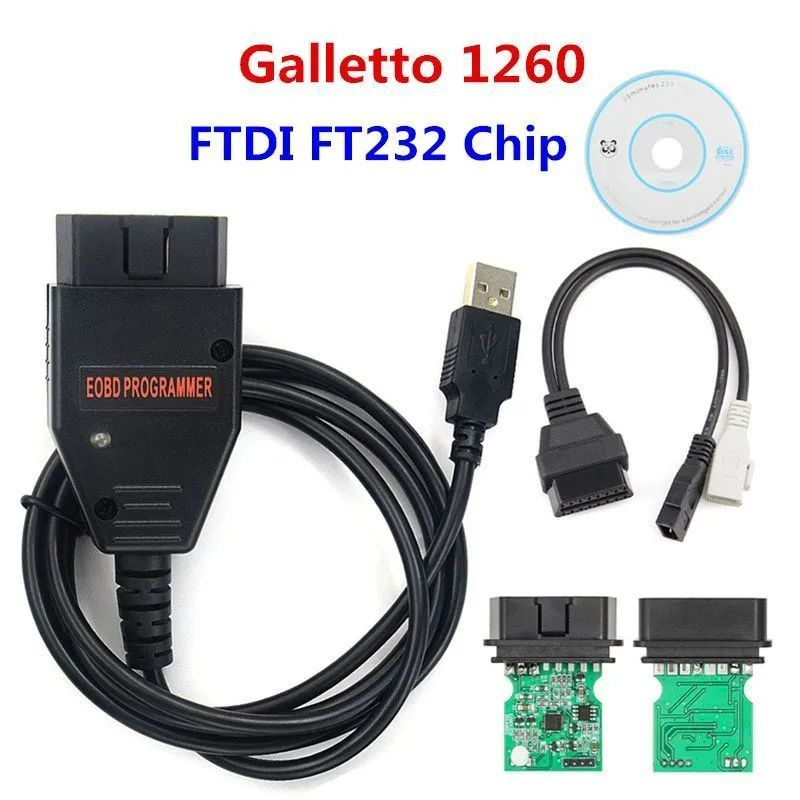 Программатор Galletto 1260 (FTDI FT232RQ) для чип-тюнинга ECU
