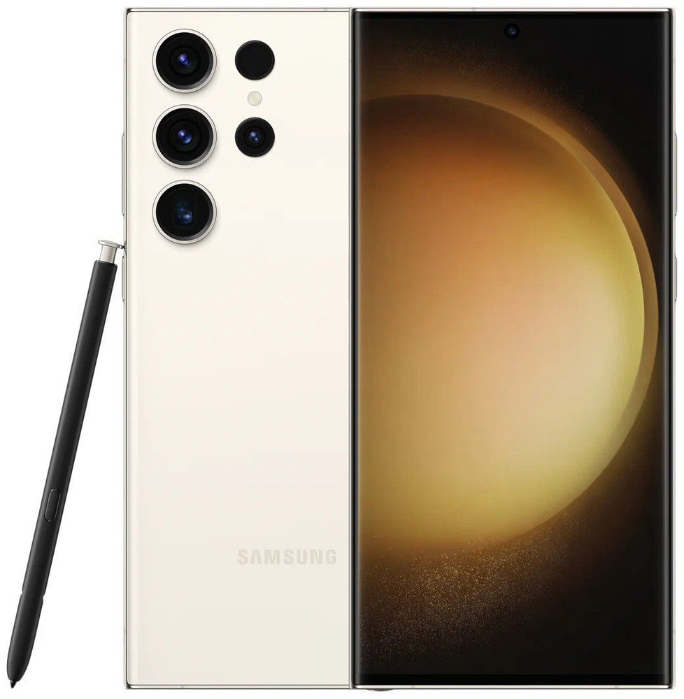 Samsung Смартфон Galaxy S23 Ultra 12/256 ГБ, кремовый #1
