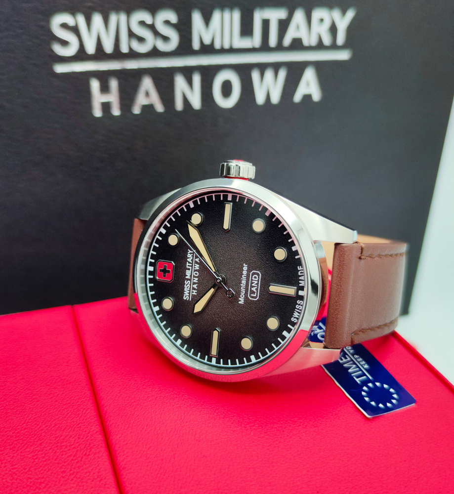 Часы наручные мужские Swiss Military Hanowa Mountaineer 06-4345.7.04.007.05. Наручные кварцевые часы. #1