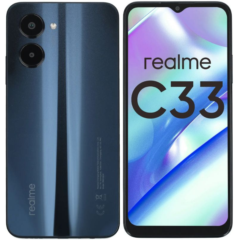 realme Смартфон C33 черный 32 ГБ 3/32 ГБ, черный #1