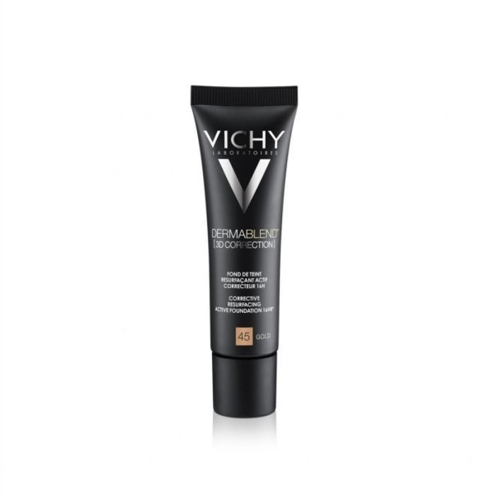 Vichy Dermablend 3D Correction No.45 GOLD Корректирующий безмасляный тональный крем для жирной и проблемной #1