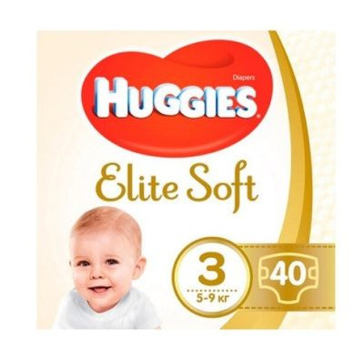 Huggies Elite Soft Подгузники 3 (5-9кг), 40 шт #1