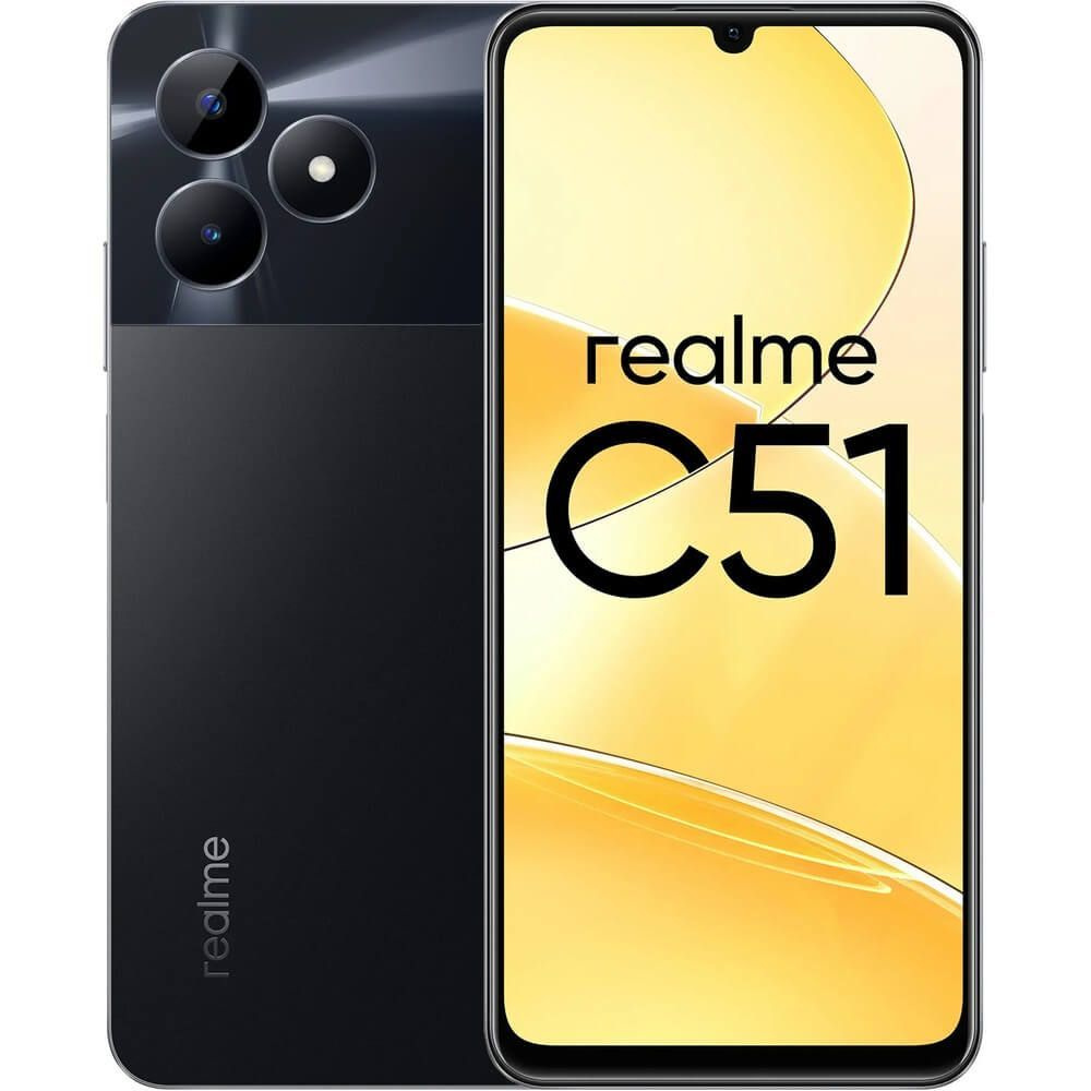 realme Смартфон C51 4/128GB Черный RU 4/64 ГБ, черный #1