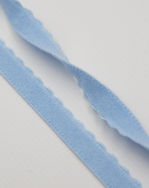 Резинка отделочная с фестоном цвет Спокойный голубой 12 мм, 10 м  #1