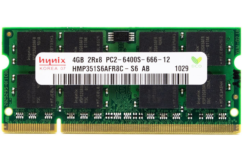 Hynix Оперативная память SODIMM DDR2 4GB PC6400 800МГц Hynix HMP351S6AFR8C-S6 1x4 ГБ (HMP351S6AFR8C-S6) #1