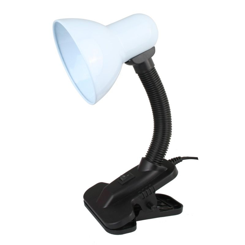 Лампа настольная, светильник UF-320P C01 белый с прищепкой, 230В, 60Вт, E27  #1
