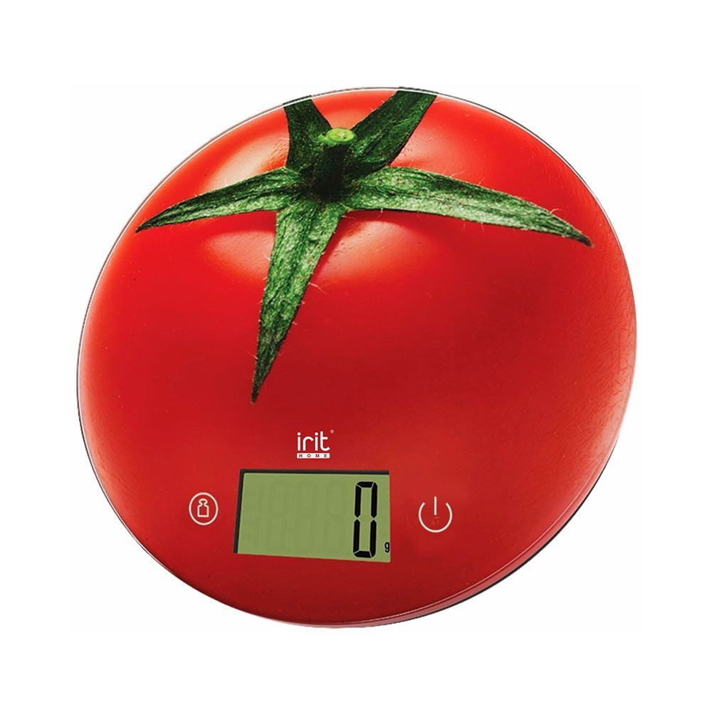Весы кухонные электронные Irit IR-7238 круглые, помидор #1
