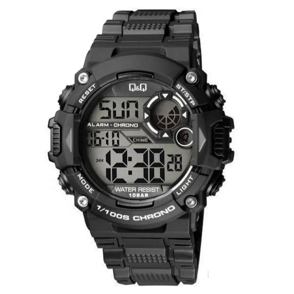 Q&Q M146-001 мужские электронные наручные часы с секундомером, будильником и календарем  #1
