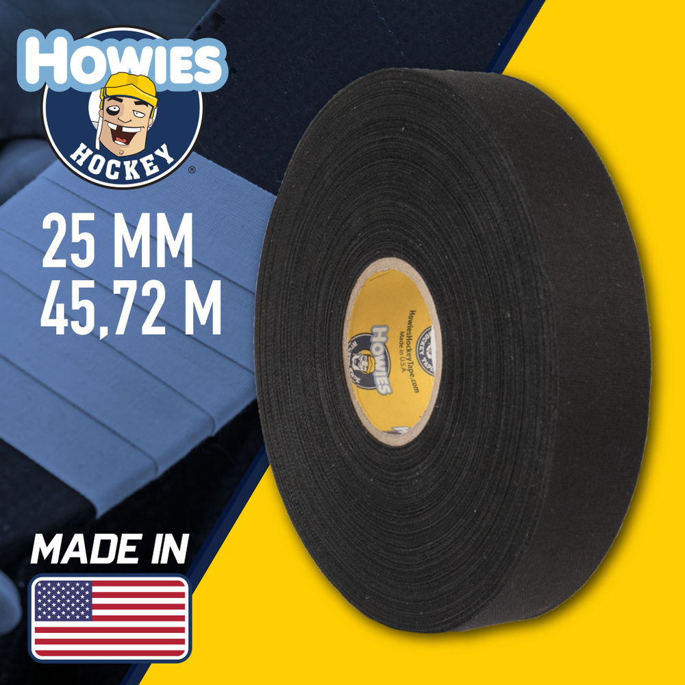 Лента хоккейная Howies 25мм х 45,72м черная #1